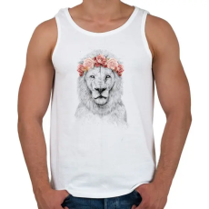 PRINTFASHION Festival lion - Férfi atléta - Fehér