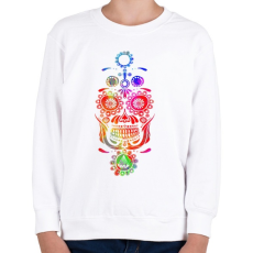 PRINTFASHION festival skull - Gyerek pulóver - Fehér