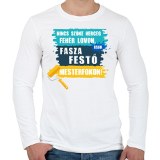 PRINTFASHION Festo mesterfokon - Férfi hosszú ujjú póló - Fehér