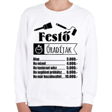 PRINTFASHION Festő óradíjak - Gyerek pulóver - Fehér gyerek pulóver, kardigán