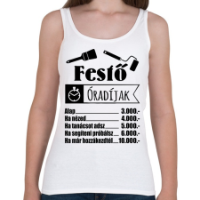PRINTFASHION Festő óradíjak - Női atléta - Fehér női trikó