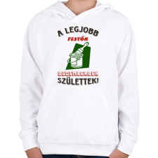 PRINTFASHION Festő szülinap december színes - Gyerek kapucnis pulóver - Fehér gyerek pulóver, kardigán