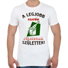 PRINTFASHION Festő szülinapja július színes - Férfi póló - Fehér férfi póló