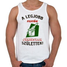 PRINTFASHION Festő szülinapja június színes - Férfi atléta - Fehér