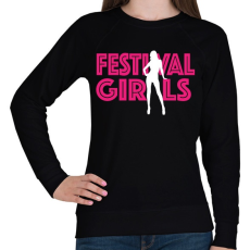 PRINTFASHION Fesztivál lányok - Női pulóver - Fekete