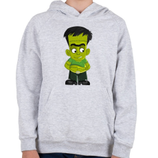 PRINTFASHION Fiatal Frankenstein - Gyerek kapucnis pulóver - Sport szürke