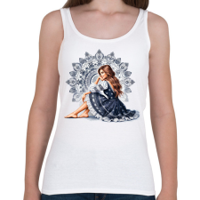 PRINTFASHION Fiatal lány népies ruhában - Női atléta - Fehér női trikó