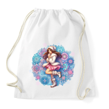 PRINTFASHION Fiatal lány télen - Sportzsák, Tornazsák - Fehér tornazsák