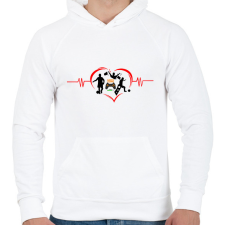 PRINTFASHION Fifa - Férfi kapucnis pulóver - Fehér férfi pulóver, kardigán