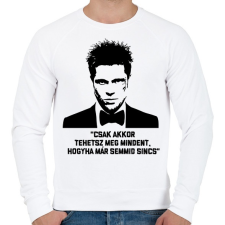 PRINTFASHION Fight club - Férfi pulóver - Fehér férfi pulóver, kardigán