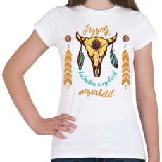 PRINTFASHION Figyelj, különben... - Női póló - Fehér