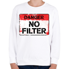 PRINTFASHION Filter nélkül! - Gyerek pulóver - Fehér