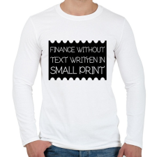 PRINTFASHION Finance-without-text-written-in-small-print - Férfi hosszú ujjú póló - Fehér férfi póló