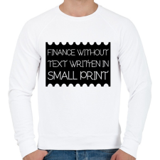 PRINTFASHION Finance-without-text-written-in-small-print - Férfi pulóver - Fehér női pulóver, kardigán
