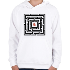 PRINTFASHION Find my heart - Gyerek kapucnis pulóver - Fehér gyerek pulóver, kardigán