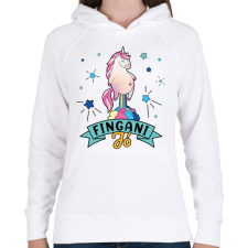 PRINTFASHION Fingani jó - Női kapucnis pulóver - Fehér női pulóver, kardigán