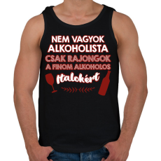 PRINTFASHION Finom alkoholos italok - Férfi atléta - Fekete