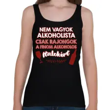 PRINTFASHION Finom alkoholos italok - Női atléta - Fekete női trikó