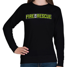 PRINTFASHION Fire and Rescue - Női pulóver - Fekete női pulóver, kardigán