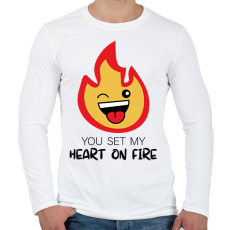 PRINTFASHION Fire-Marshamllow - Férfi - Férfi hosszú ujjú póló - Fehér