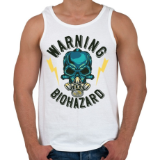 PRINTFASHION Firefighter 02 - Warning biohazard - Férfi atléta - Fehér