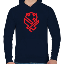 PRINTFASHION Firefighter badge - Férfi kapucnis pulóver - Sötétkék férfi pulóver, kardigán