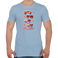 PRINTFASHION Fireman retro - Férfi póló - Világoskék férfi póló