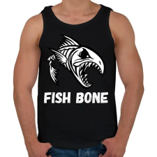 PRINTFASHION fish bone - Férfi atléta - Fekete atléta, trikó