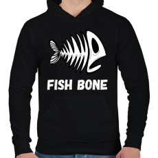 PRINTFASHION fish bone - Férfi kapucnis pulóver - Fekete
