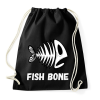 PRINTFASHION fish bone - Sportzsák, Tornazsák - Fekete