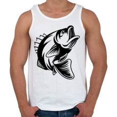 PRINTFASHION fish - Férfi atléta - Fehér