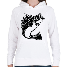 PRINTFASHION fish - Női kapucnis pulóver - Fehér