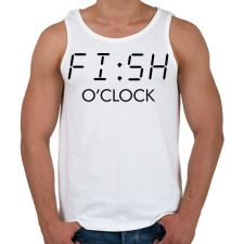 PRINTFASHION FISH o'clock - Férfi atléta - Fehér atléta, trikó