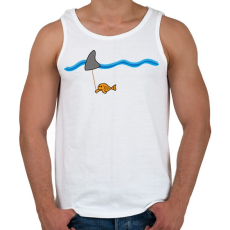 PRINTFASHION fiShark - Férfi atléta - Fehér