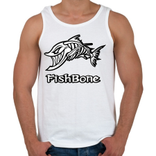 PRINTFASHION Fishbone 1 fehér - Férfi atléta - Fehér atléta, trikó