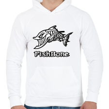 PRINTFASHION Fishbone 1 fehér - Férfi kapucnis pulóver - Fehér női pulóver, kardigán