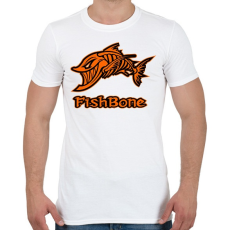 PRINTFASHION Fishbone 1 narancssárga - Férfi póló - Fehér