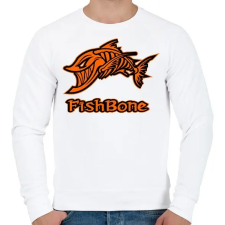 PRINTFASHION Fishbone 1 narancssárga - Férfi pulóver - Fehér női pulóver, kardigán