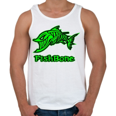 PRINTFASHION Fishbone 1 zöld - Férfi atléta - Fehér