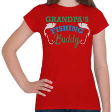 PRINTFASHION Fishing buddy - Női póló - Piros női póló