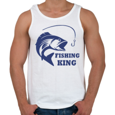 PRINTFASHION Fishing King - Férfi atléta - Fehér