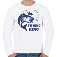 PRINTFASHION Fishing KIng - Férfi pulóver - Fehér férfi pulóver, kardigán