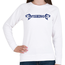 PRINTFASHION Fishing - Női pulóver - Fehér