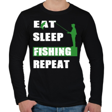 PRINTFASHION Fishing soul - Férfi hosszú ujjú póló - Fekete férfi póló