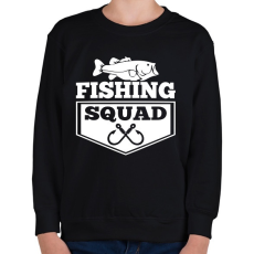 PRINTFASHION Fishing squad - Gyerek pulóver - Fekete