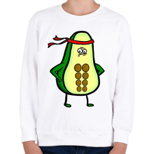 PRINTFASHION Fitness Avocado - Gyerek pulóver - Fehér gyerek pulóver, kardigán