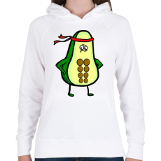PRINTFASHION Fitness Avocado - Női kapucnis pulóver - Fehér