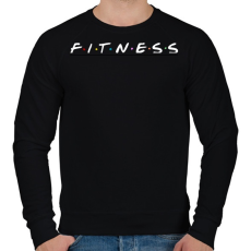 PRINTFASHION Fitness Friends - Férfi pulóver - Fekete