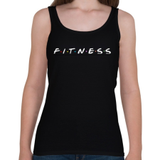 PRINTFASHION Fitness Friends - Női atléta - Fekete női trikó