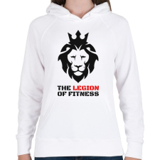 PRINTFASHION Fitness legion - Női kapucnis pulóver - Fehér női pulóver, kardigán